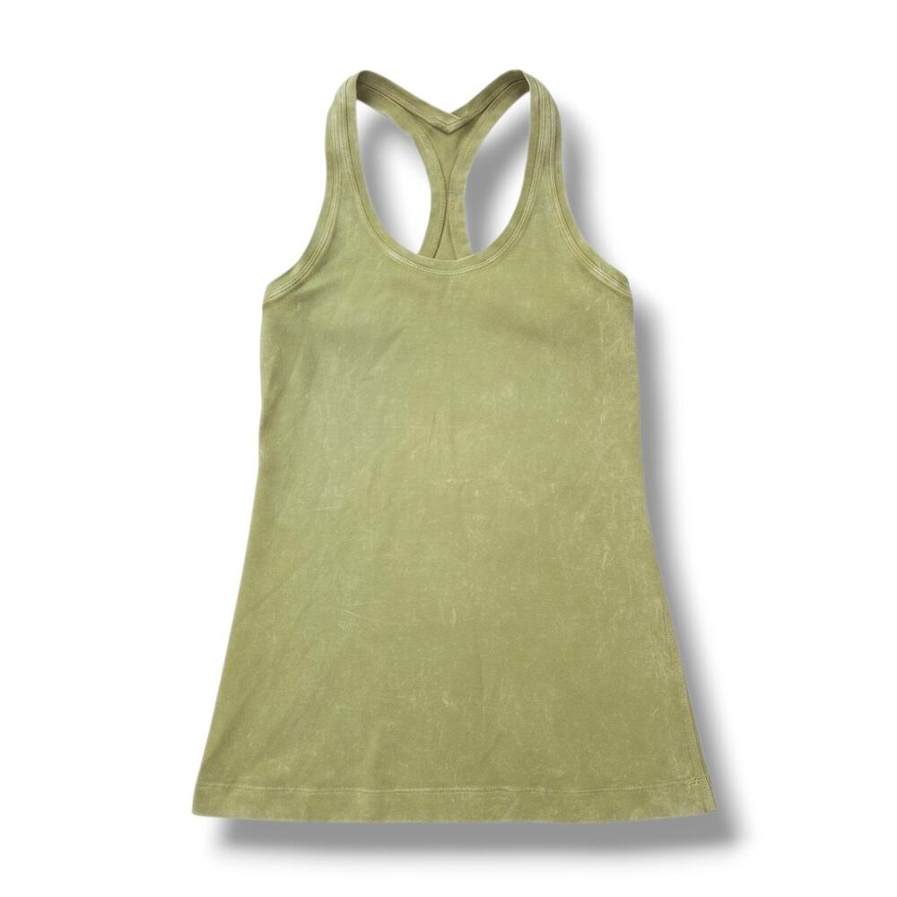 Lululemon Size 4 To Dye For Racerback Vintage Tank Top Chartreuse Green